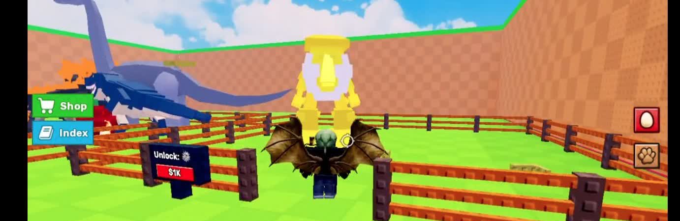 Hatched Pet inside the player's fenced Pen before placement is completed in Steal An Egg
