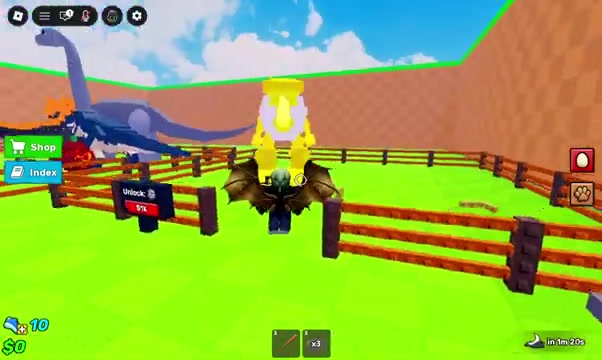 Hatched Pet inside the player's fenced Pen before placement is completed in Steal An Egg