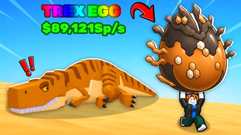 Official Steal An Egg promotional image labeled T REX EGG